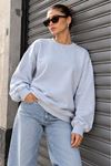 Üç İplik Basic Oversize Sweatshirt-Bebemavi